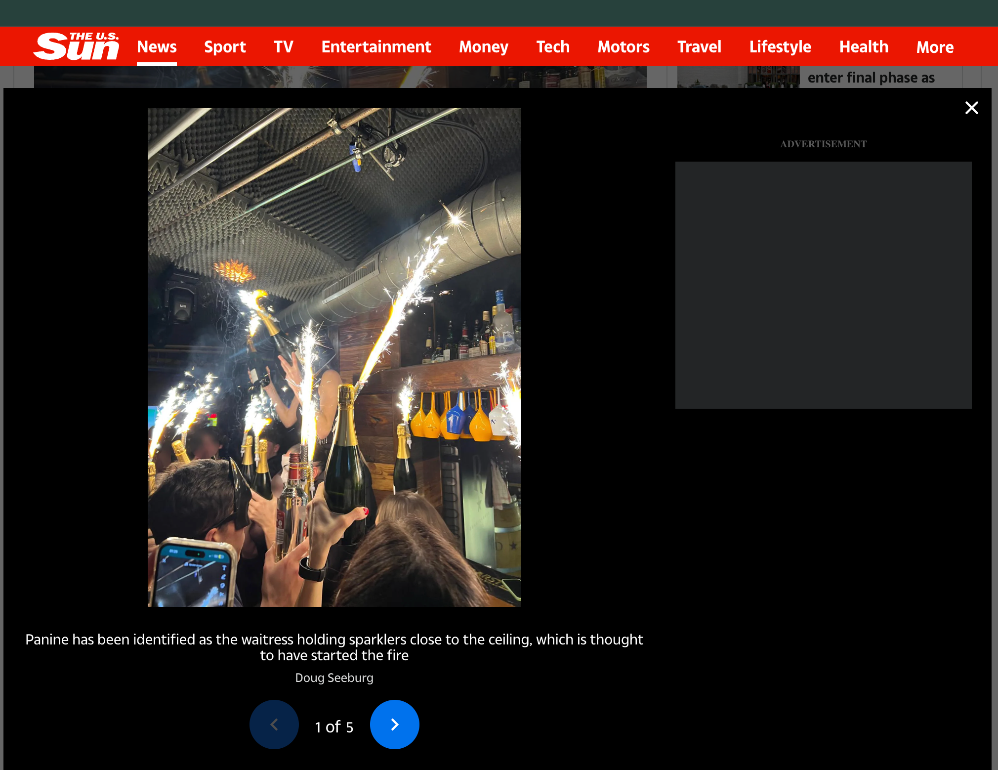 Čašníčka, ktorá nechtiac zapálila strop v švajčiarskom klube